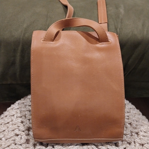 ABLE Tan Leather Handbag - Picture 1 of 1